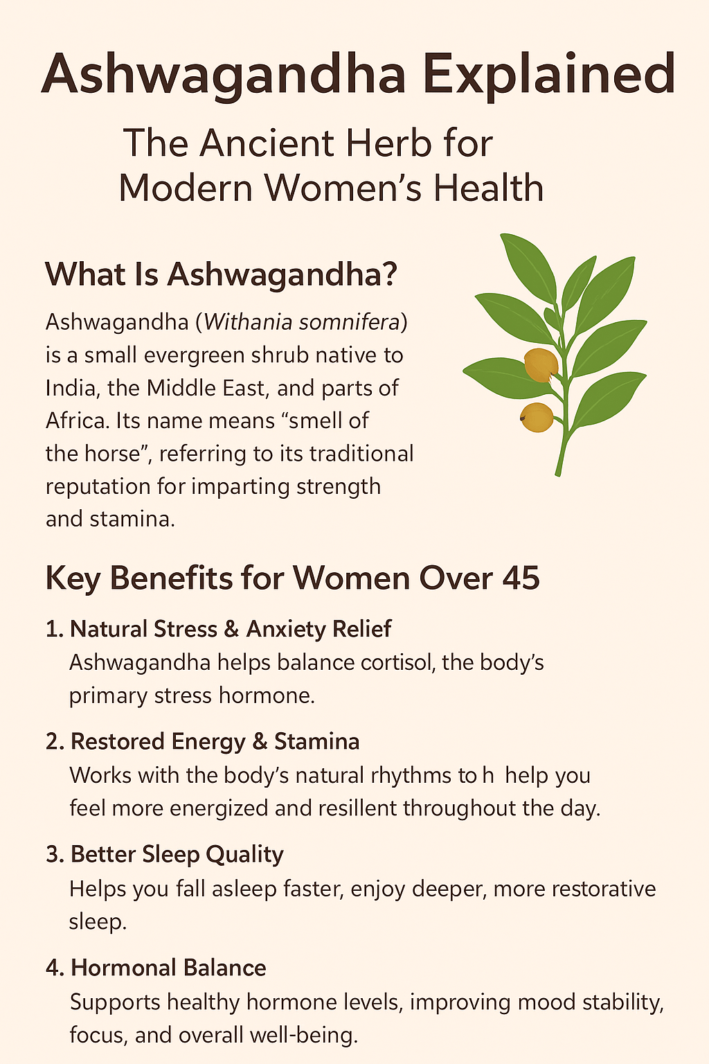 Ashwagandha Explained: The Ancient Herb for Modern Women’s Health