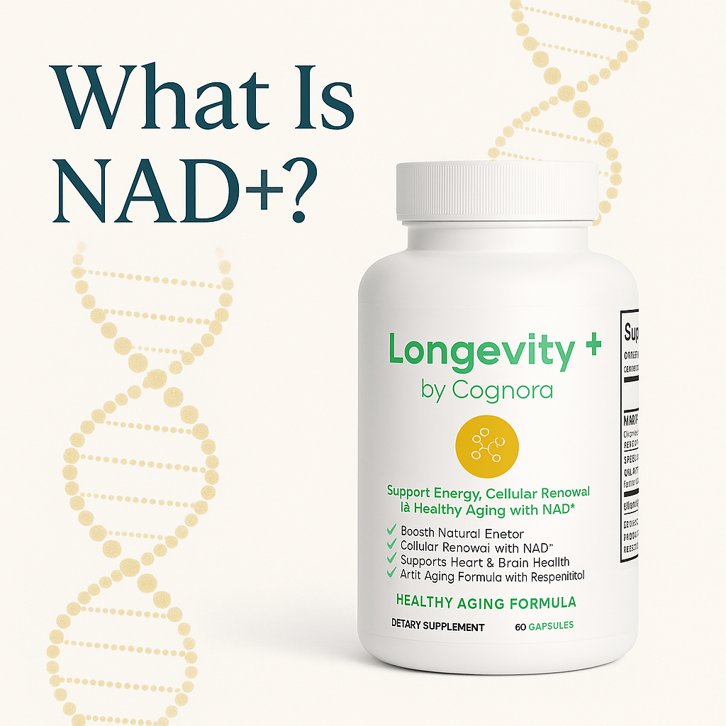 Cognora Longevity+ supplement bottle