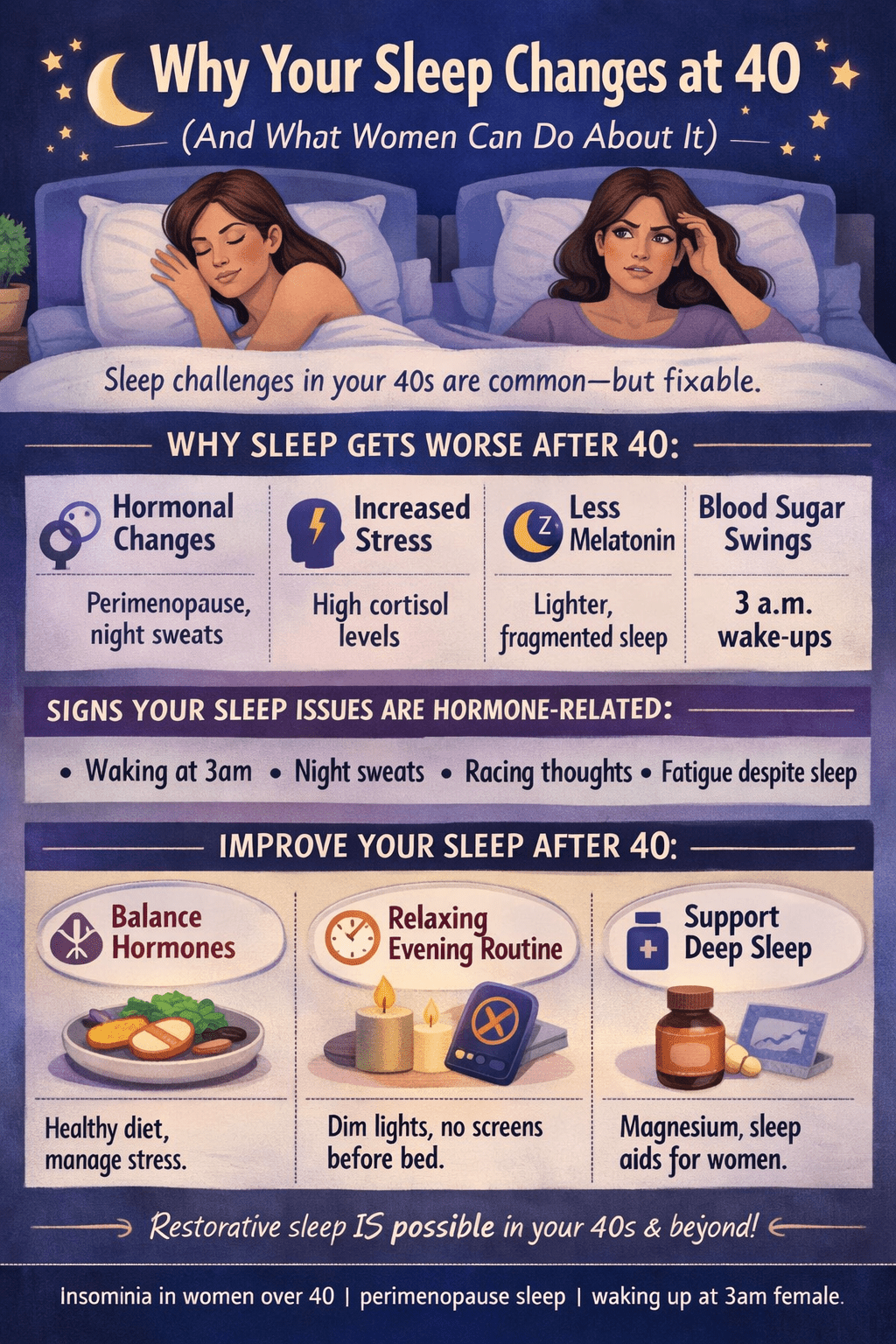 Why Sleep Gets Worse for Women After 40 - And What You Can Do About It!