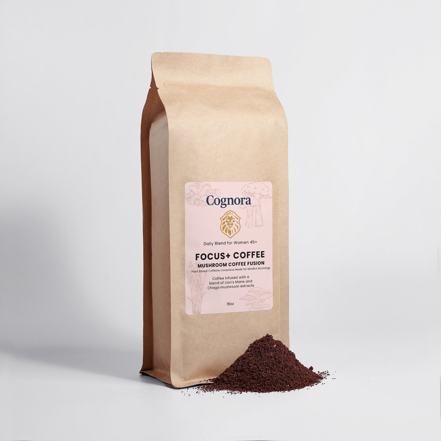 Cognora Focus+ Lion’s Mane  Mushroom Coffee Blend | 80 Servings