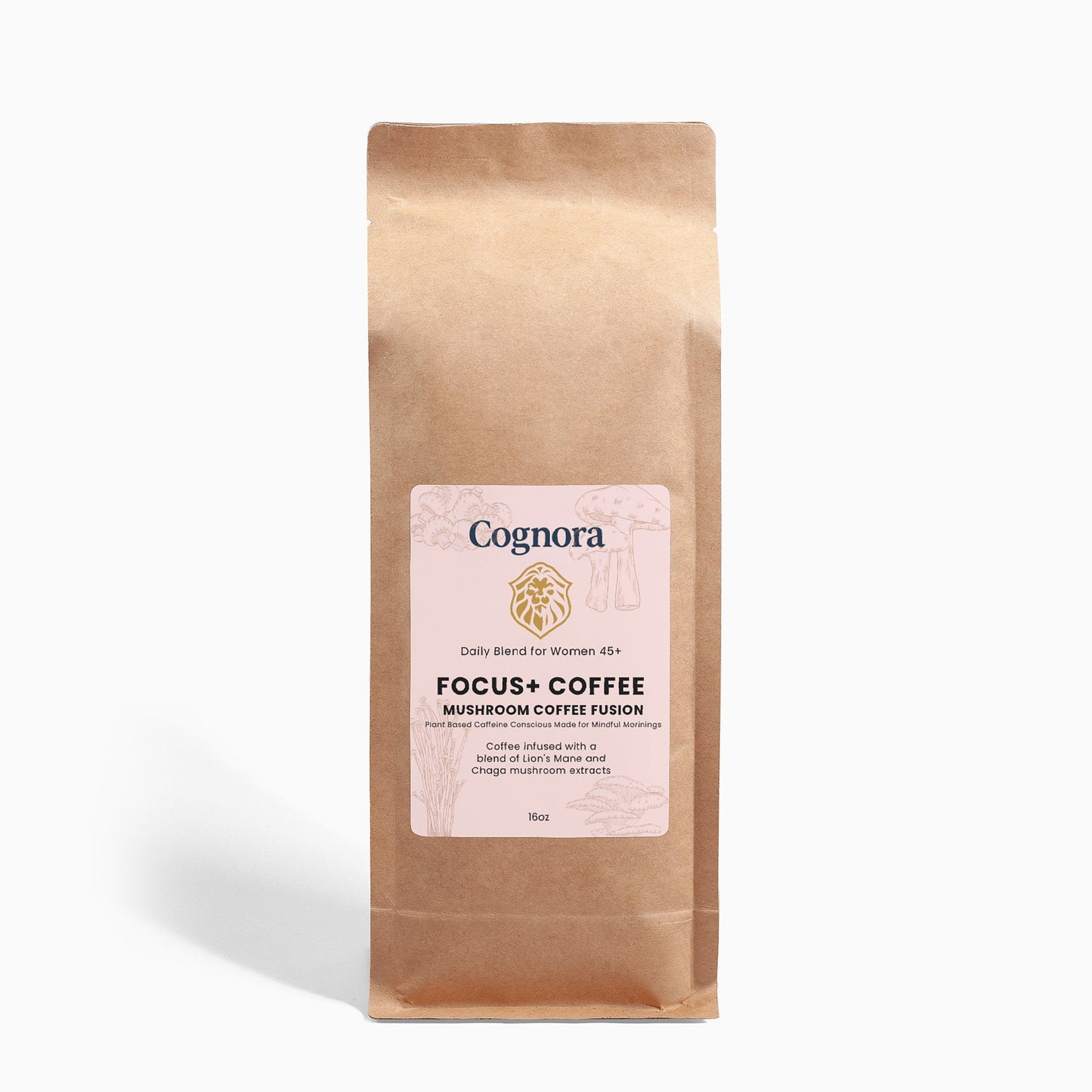 Cognora Focus+ Lion’s Mane  Mushroom Coffee Blend | 80 Servings