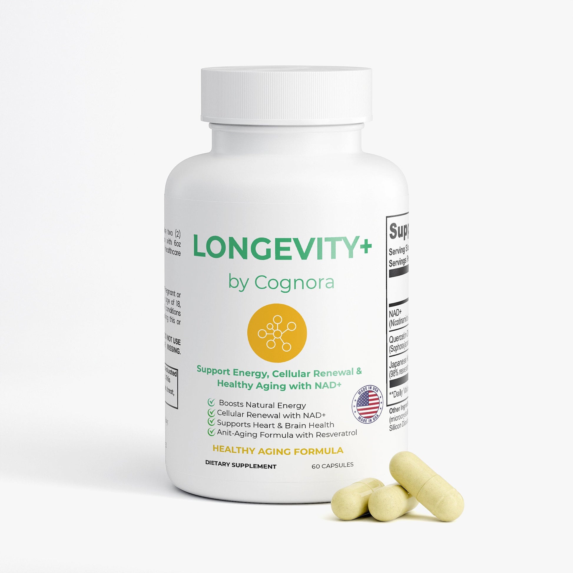 Longevity+ NAD+ | Cellular Energy & Healthy Aging – Cognora - Cognora